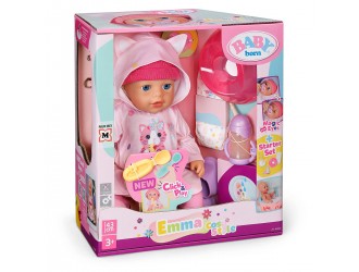 Кукла Baby Born Click & Play Emma в костюме кролика, 43 см, с аксессуарами