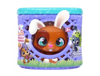 Набор для игры QT Bunnies Ribbit Bunny, коричневый кролик с пятном и аксессуарами