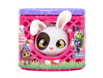 Набор для игры QT Bunnies Stripes Bunny, белый кролик с повязкой на глаз и аксессуарами